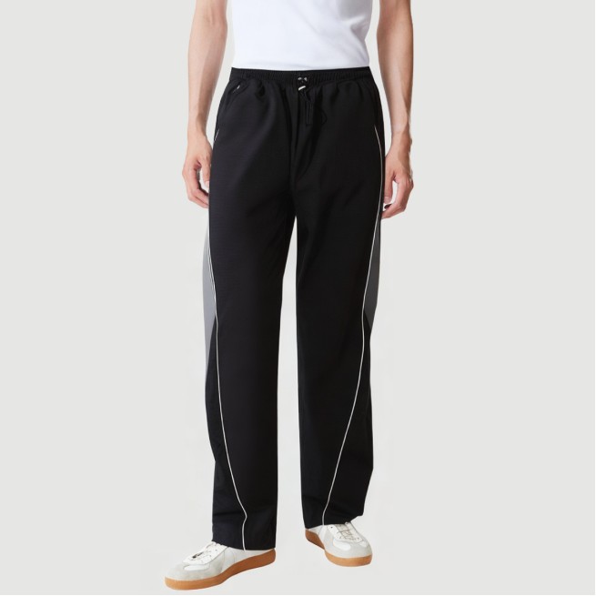 Spliced straight hip-hop sweatpants