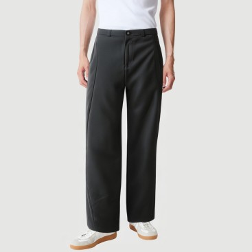 Men's straight-leg patchwork trousers