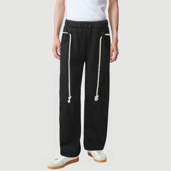 Men's printed layered loose-fitting sweatpants