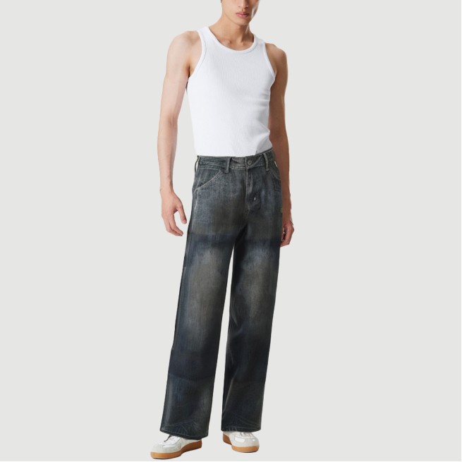 Trendy wide-leg adjustable trousers