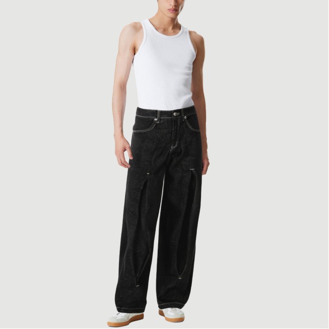 Vintage Loose Fit Wide Leg Trousers