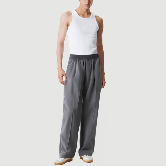 Ice silk polyester high drape trousers