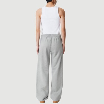 Elastic waist wide leg flared trousers