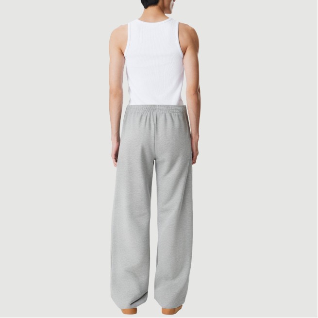 Elastic waist wide leg flared trousers