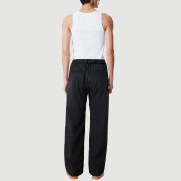 Men's straight-leg patchwork trousers