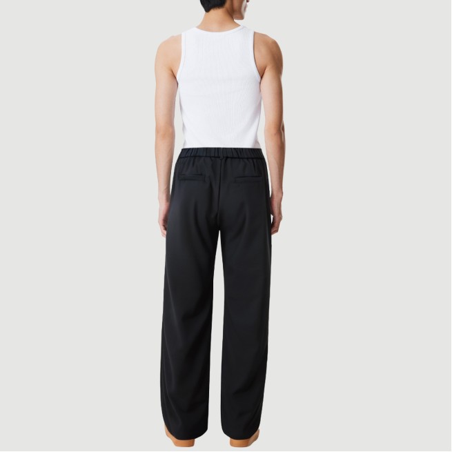 Men's straight-leg patchwork trousers