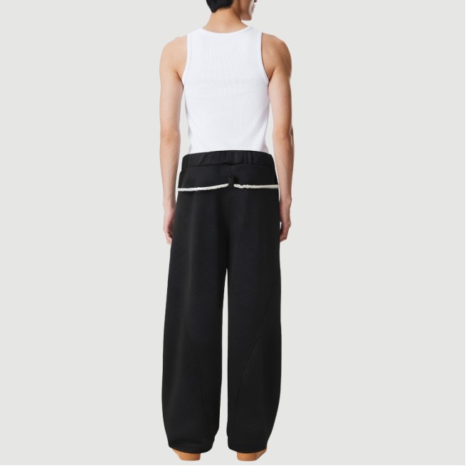 Men's printed layered loose-fitting sweatpants