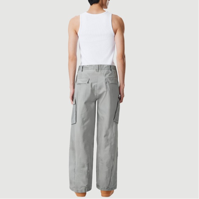 Multi-pocket high-waist drawstring trousers