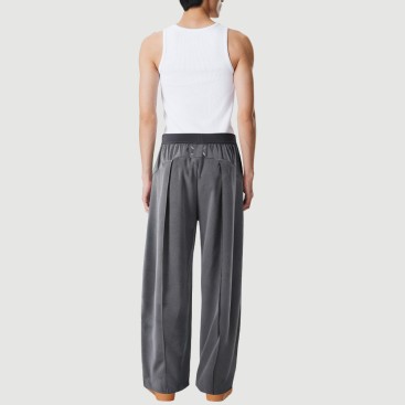 Ice silk polyester high drape trousers