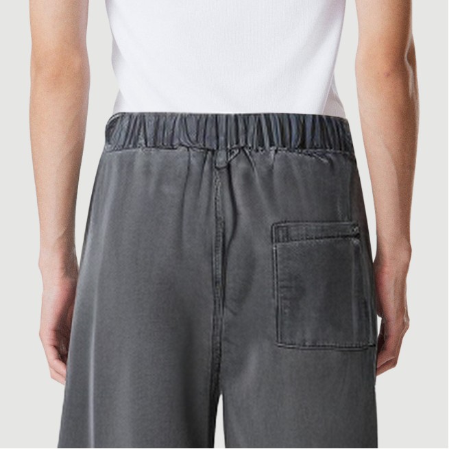 Colorful buckle closure wide-leg trousers