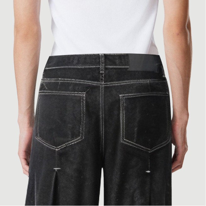Vintage Loose Fit Wide Leg Trousers