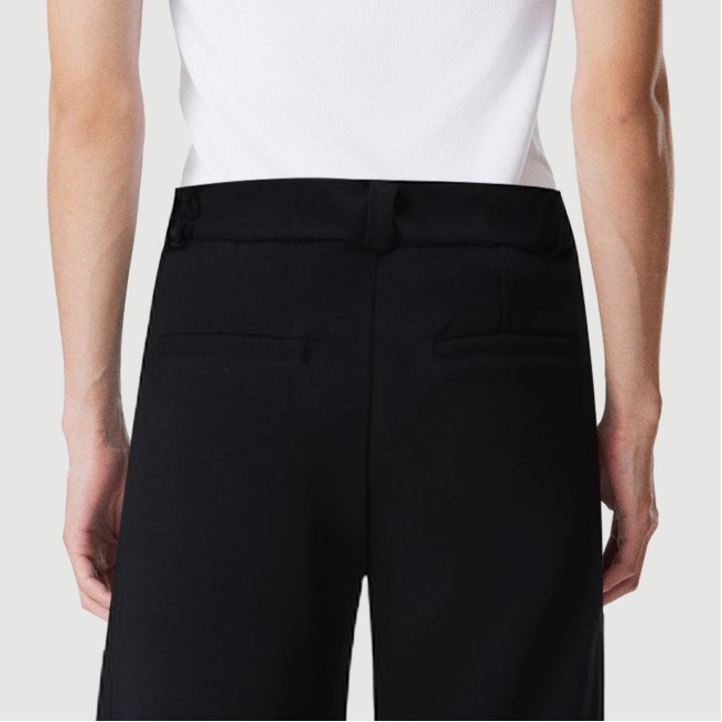 Patchwork wide-leg straight-leg casual pants