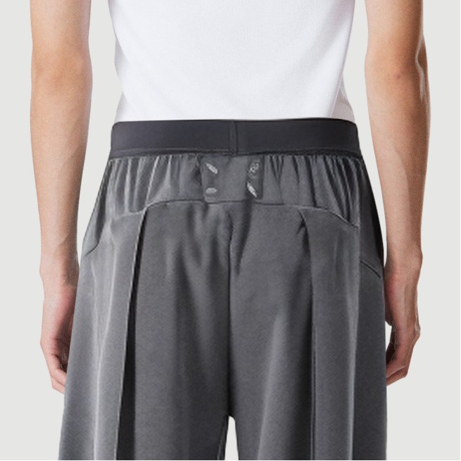 Ice silk polyester high drape trousers
