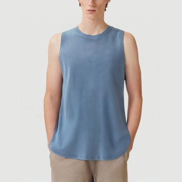 Men's high collar breathable sleeveless vest