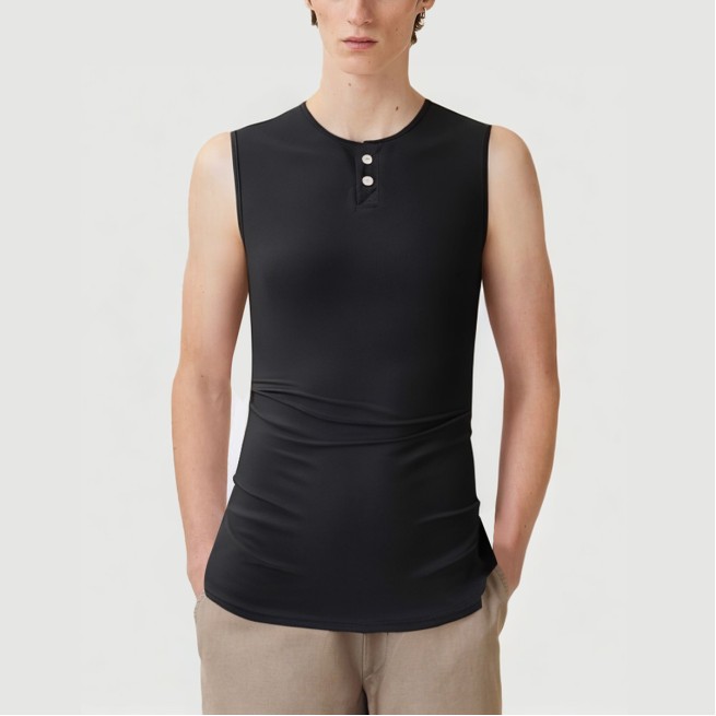 Breathable quick-drying cotton-polyester blend vest