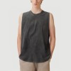 Ribbed Crew Neck Workout Tank Top
