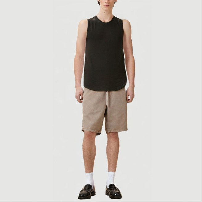 Black Acid Wash Sleeveless Men's Vest