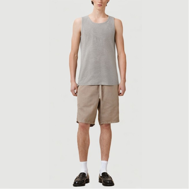 Men's high collar solid color sleeveless vest