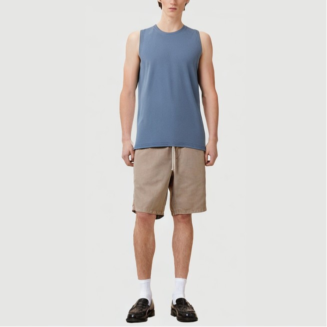 Men's high collar breathable sleeveless vest