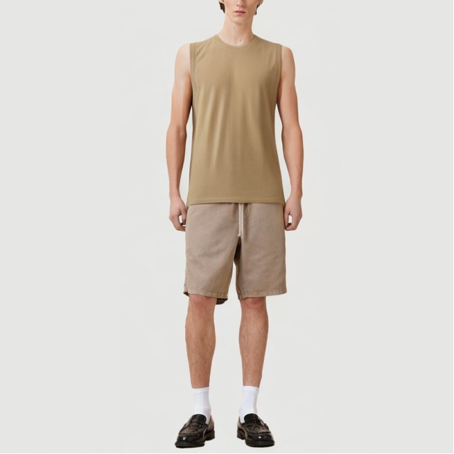 New summer cotton round neck vest