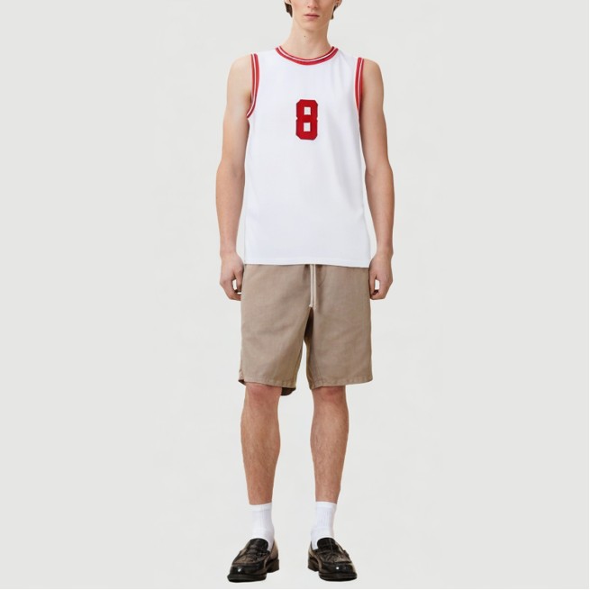 Men's solid color breathable basketball jersey