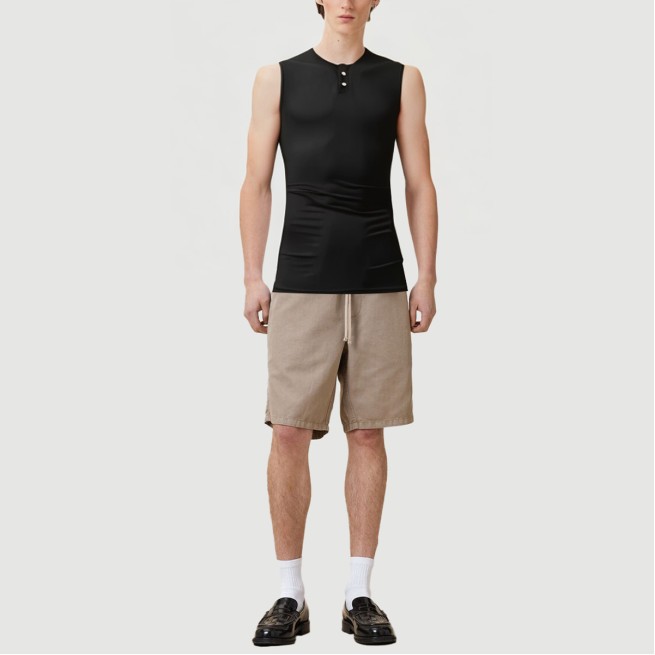 Breathable quick-drying cotton-polyester blend vest