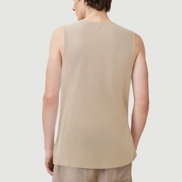 New summer cotton round neck vest