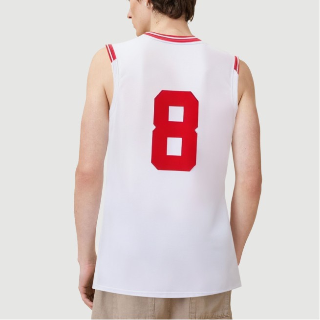 Men's solid color breathable basketball jersey