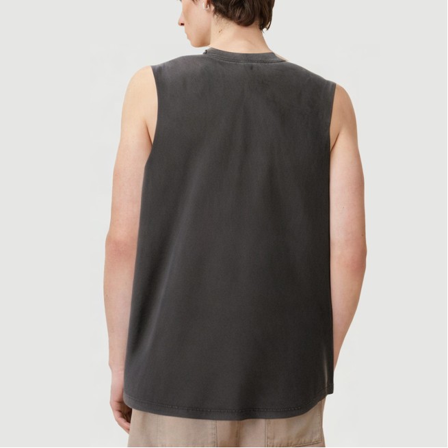 Ribbed Crew Neck Workout Tank Top