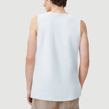 Straight Rib Crew Neck Fitness Tank Top