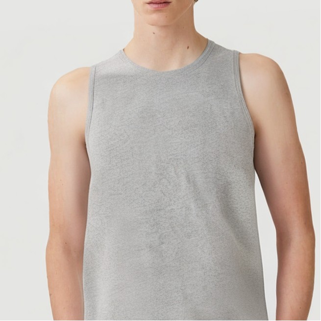 Men's high collar solid color sleeveless vest