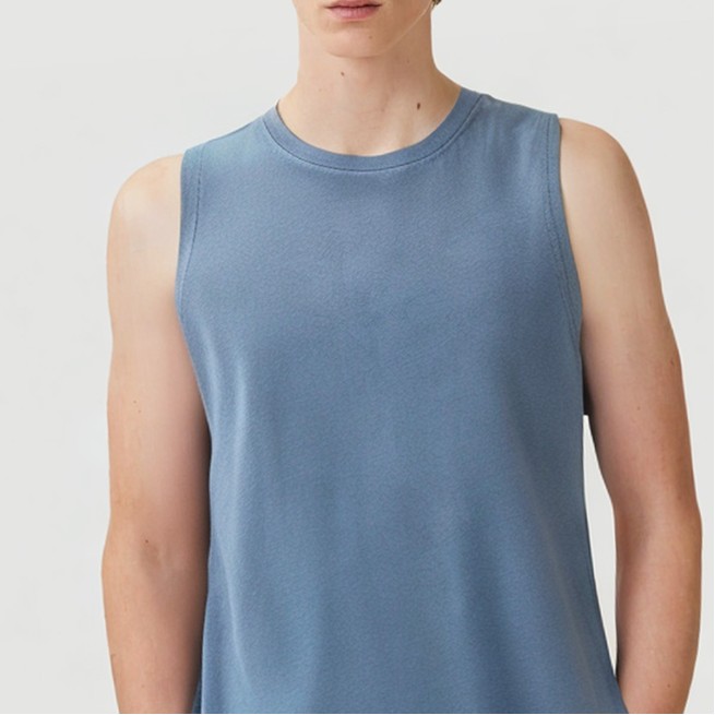 Men's high collar breathable sleeveless vest