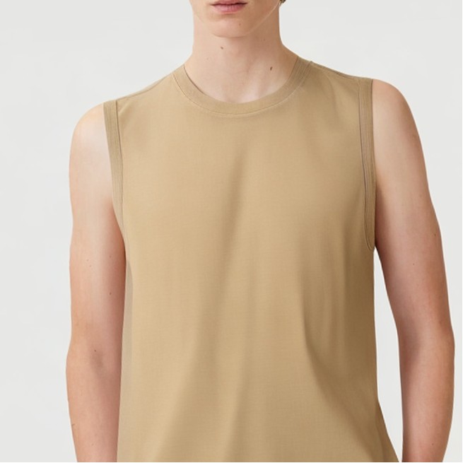 New summer cotton round neck vest