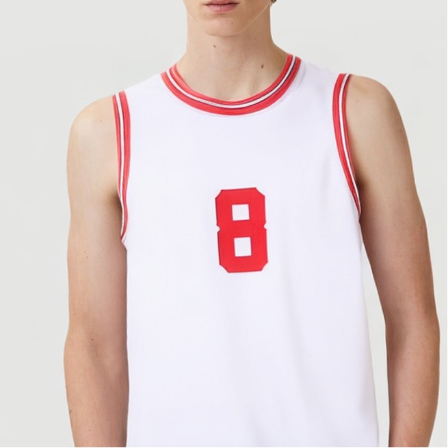 Men's solid color breathable basketball jersey