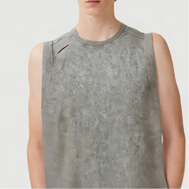 Casual sports style batik vest