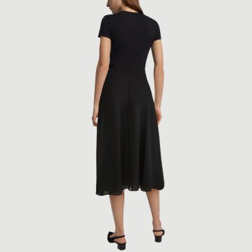 Black zipper back maxi skirt