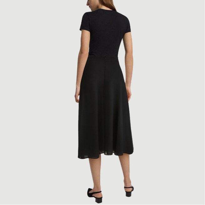 Black zipper back maxi skirt
