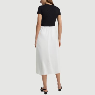 White casual fashionable A-line long skirt