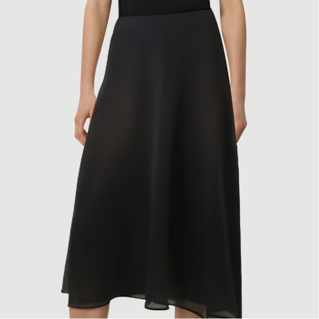 Black zipper back maxi skirt