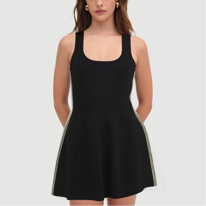 Sweet striped suspender dress