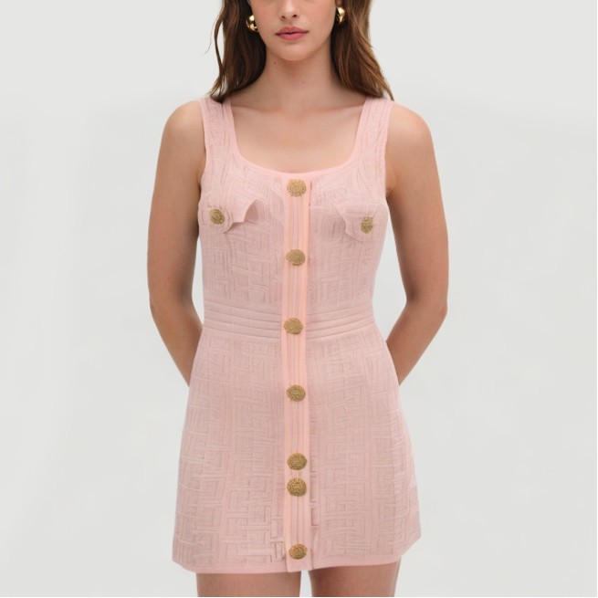 Elegant retro-style slim dress