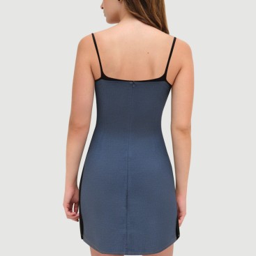 Retro trendy tube top sleeveless woven dress