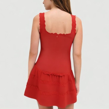 Collarless sleeveless breathable casual dress