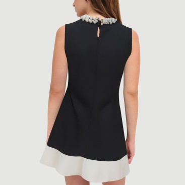 Summer Beaded Ruffle Hem Dress