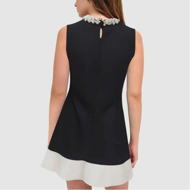 Summer Beaded Ruffle Hem Dress