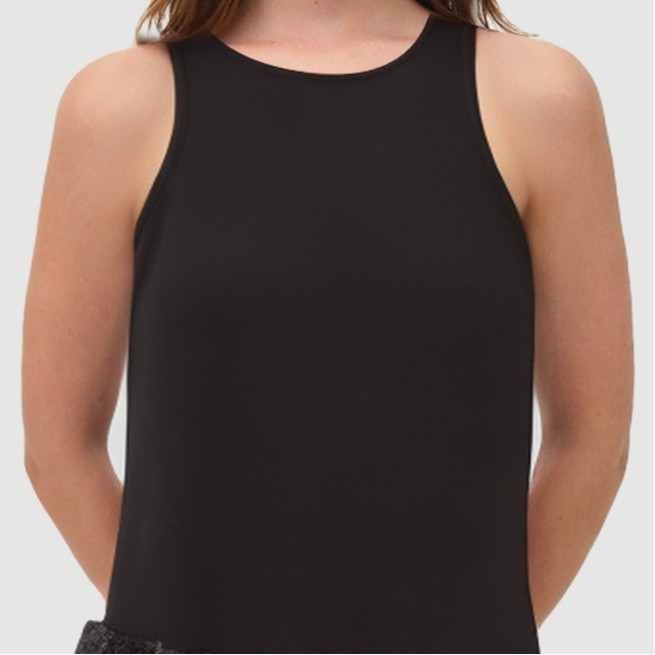 Black Sequined Sailor Crew Neck Dress
