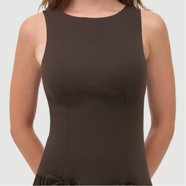 Sleeveless Tie-Front Casual Mini Dress