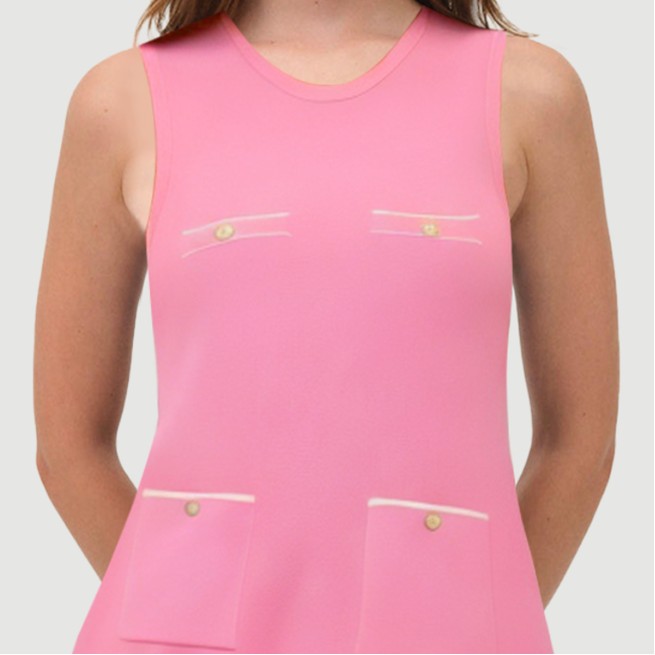 Elegant halter neckline sleeveless dress
