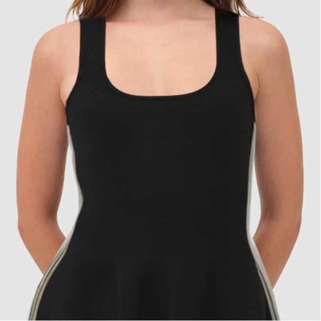 Sweet striped suspender dress