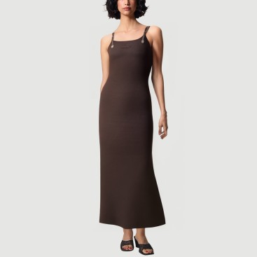 Sexy slim-fit slit back dress
